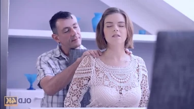 OLD4K. Busty teen demonstrates natural body to old man and gets nailed