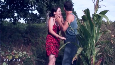 Young petite french brunette sodomized in nature
