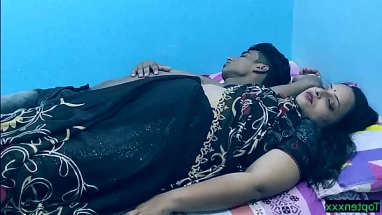 Indian hot stepsister getting fucked by junior at midnight!! Real desi hot sex